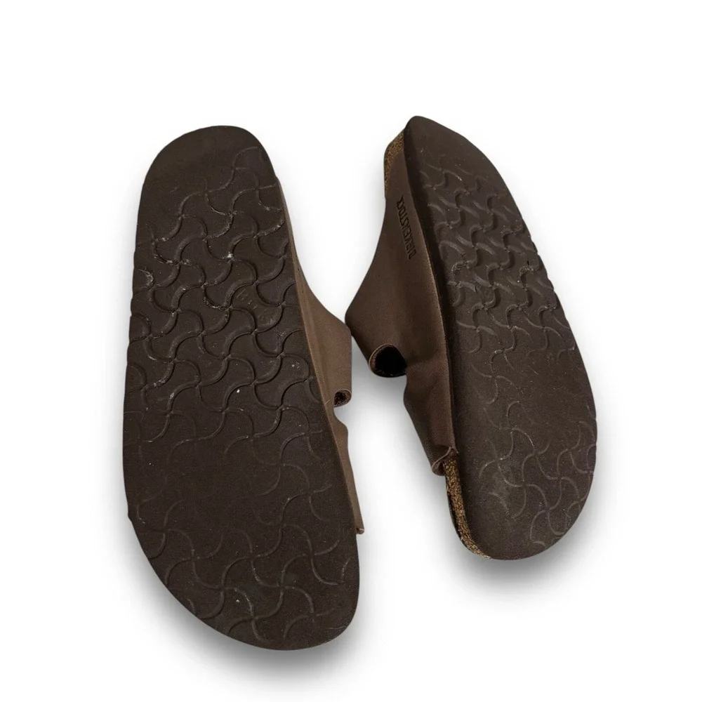 Birkenstock Men's Two Strap Leather Sandals Brown Size Unknown Measures 10